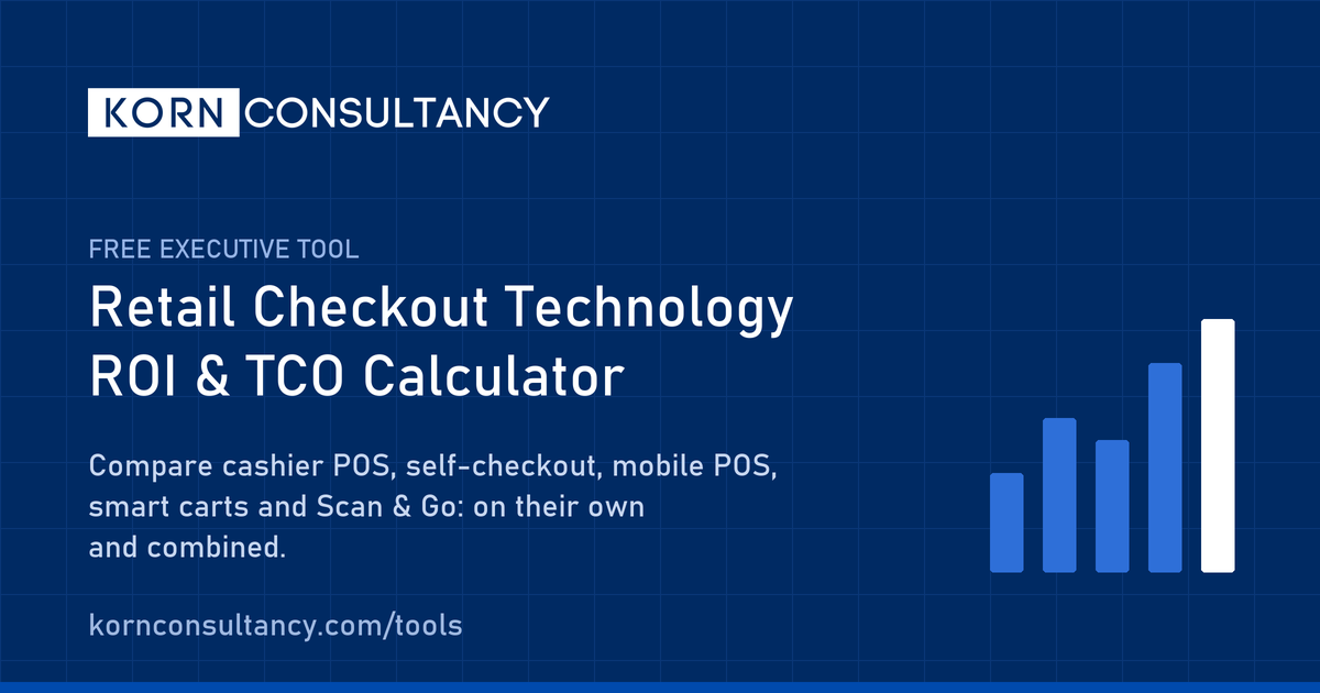 Preview of the Retail Checkout Technology ROI & TCO Calculator results